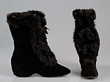 Carriage boots, Silk, fur, American