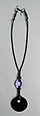 Necklace, Yves Saint Laurent French, born Algeria, Plastic, silk, metal, French