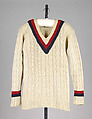 Tennis sweater, Brooks Brothers  American, Wool, American