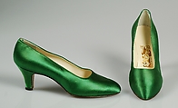 Evening pumps, Salvatore Ferragamo  Italian, Silk, Italian