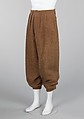 Knickerbockers, (attributed) F. Cruwys, wool, British