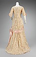 Afternoon dress, cotton, silk, probably French