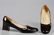 Pumps, Charles Jourdan  French, leather, metal, French