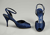 Evening sandals, House of Dior French, Silk, French