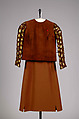Cocktail dress, Madame Grès (Germaine Émilie Krebs)  French, Wool, leather, sequins, metallic, French