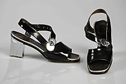 Evening sandals, House of Dior  French, leather, metal, plastic (polyurethane), French