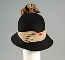 Hat, Elizabeth Hollborn (American), Wool, hair, American