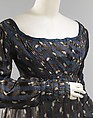 Dinner dress, silk, cotton, British