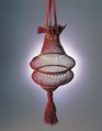 Reticule, silk, cotton, metal, British