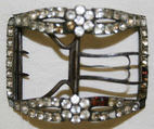Shoe buckles, paste, metal, British