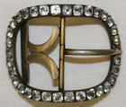 Shoe buckles, paste, metal, British