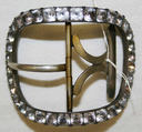 Shoe buckles, paste, metal, British