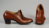 Shoes, Delman  American, Leather, American