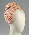 Turban, Sally Victor (American, 1905–1977), Silk, American