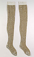 Evening stockings, Metallic, cotton, American