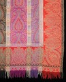Shawl, wool, silk, probably French