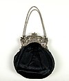 Evening bag, Silk, metal, metallic, probably French