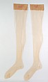 Evening stockings, Schiaparelli French, Synthetic, American