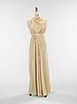 Evening dress, Elizabeth Hawes  American, wool, silk, leather, American