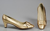 Evening pumps, Roger Vivier  French, Leather, rhinestones, metal, French