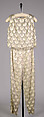 Evening ensemble, Silk, beads, rhinestones, American or European