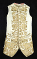 Waistcoat, Silk, metallic, probably Spanish