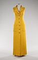 Evening coatdress, Norman Norell  American, wool, rhinestones, metal, American