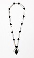 Necklace, crystal, metal, American