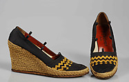 Shoes, Yves Saint Laurent  French, Silk, plant fiber, French