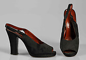Evening shoes, Yves Saint Laurent  French, Silk, Italian