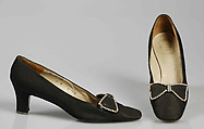 Evening pumps, House of Dior  French, Silk, rhinestones, French