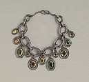 Choker, Yves Saint Laurent  French, Metal, glass, French