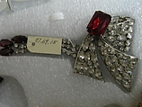 Earrings, Yves Saint Laurent (French, founded 1961), glass, rhinestones, metal, French