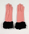 Cocktail gloves, Yves Saint Laurent French, Leather, synthetic, French