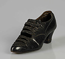 Dinner shoes, A.E. Little & Co.  American, Leather, beads, American