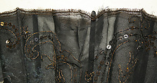 Fan, Wood, metal, silk, sequins, probably French