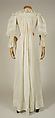 Nightgown, cotton, silk, American