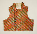 Vest, silk, American or European