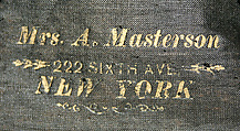 Bonnet, wool, silk, American