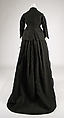 Mourning dress, silk, glass, French