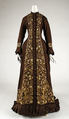 Dress, wool, silk, American