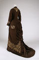 Dress, wool, silk, American