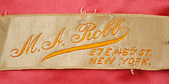 Walking dress, (a, b) M. A. Robb, wool, French