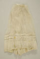 Wedding ensemble, cotton, American or European