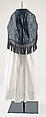 Mourning ensemble, silk/wool, silk, American