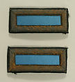 Military uniform, (a), (b) wool
(c) wool, leather, metal thread
(d) leather, metal thread
(e), ( f) medium unknown
(g) metal thread, American