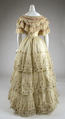 Evening dress, silk, wool, American or European