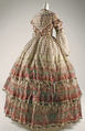 Ensemble, silk, wool, American or European