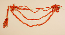 Necklace, coral, American