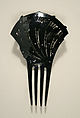 Comb, plastic (cellulose nitrate), probably American